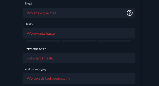 Zarejestruj nowe konto